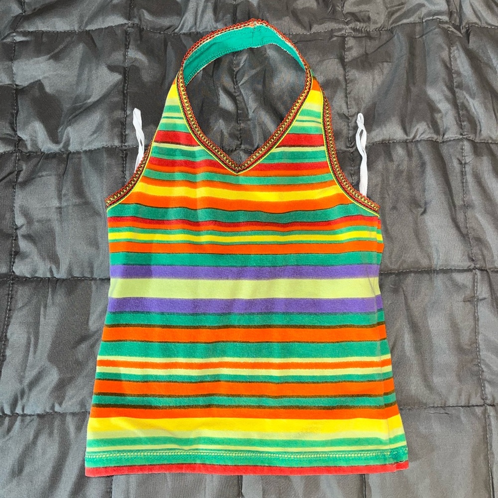 Vintage stripped halter top
